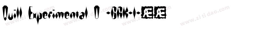 Quill Experimental O -BRK-1字体转换